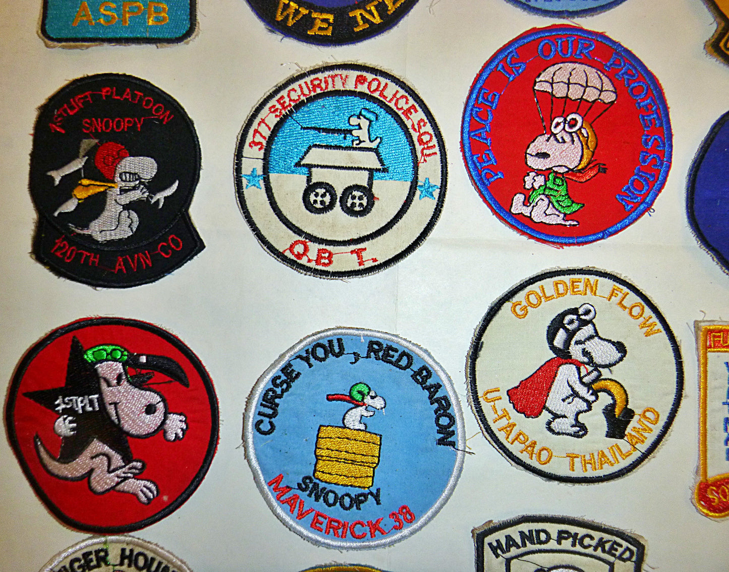 Rare - Lot of 35 Snoopy Patch / Patches – USAF - Recon - MACV-SOG - Vietnam War