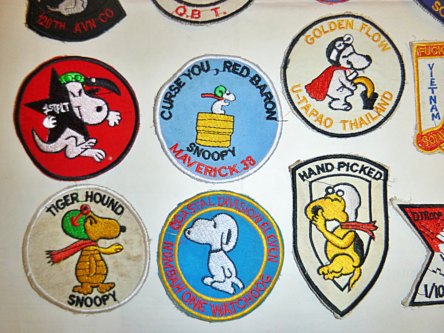 Rare - Lot of 35 Snoopy Patch / Patches – USAF - Recon - MACV-SOG - Vietnam War
