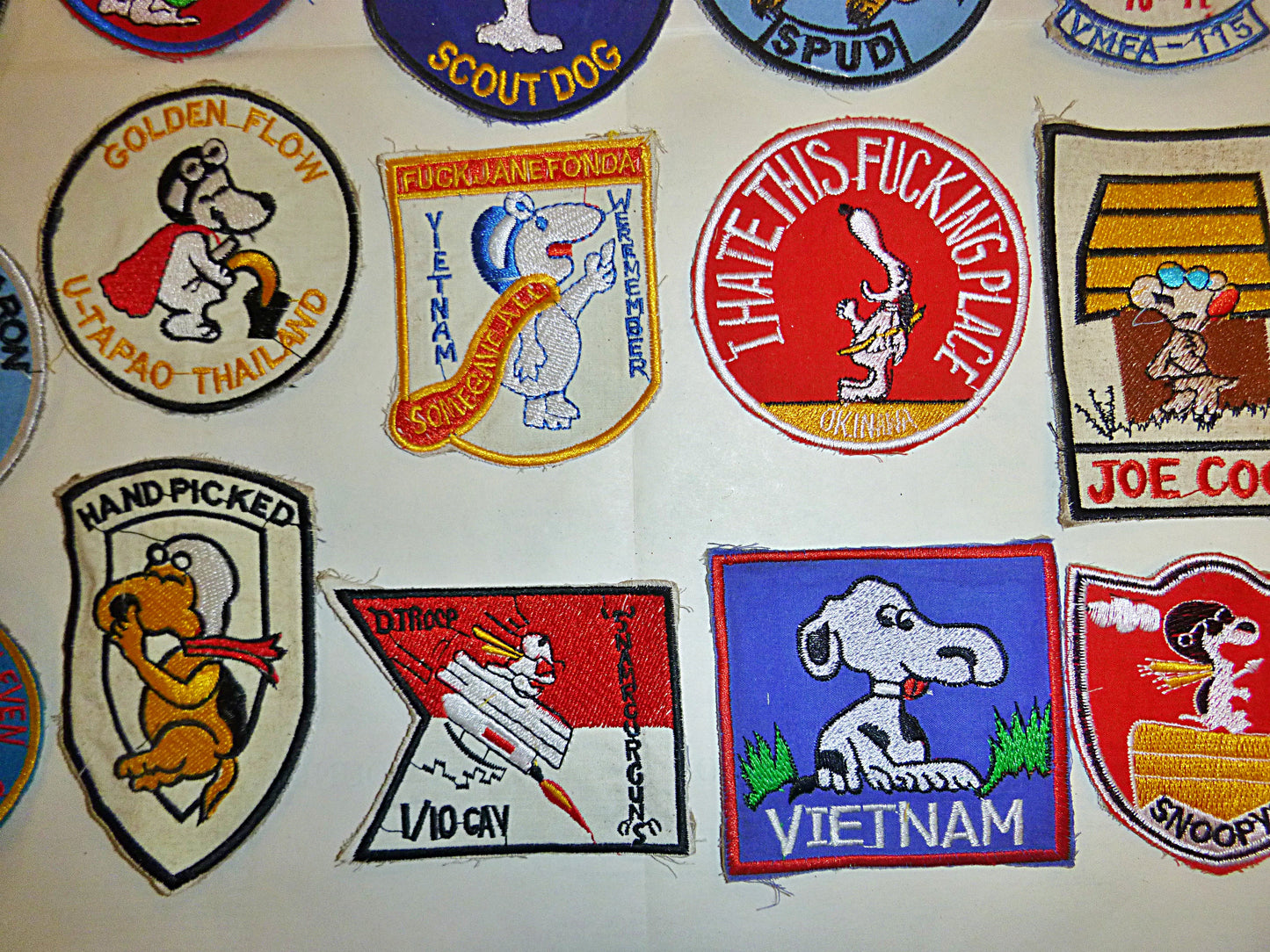Rare - Lot of 35 Snoopy Patch / Patches – USAF - Recon - MACV-SOG - Vietnam War