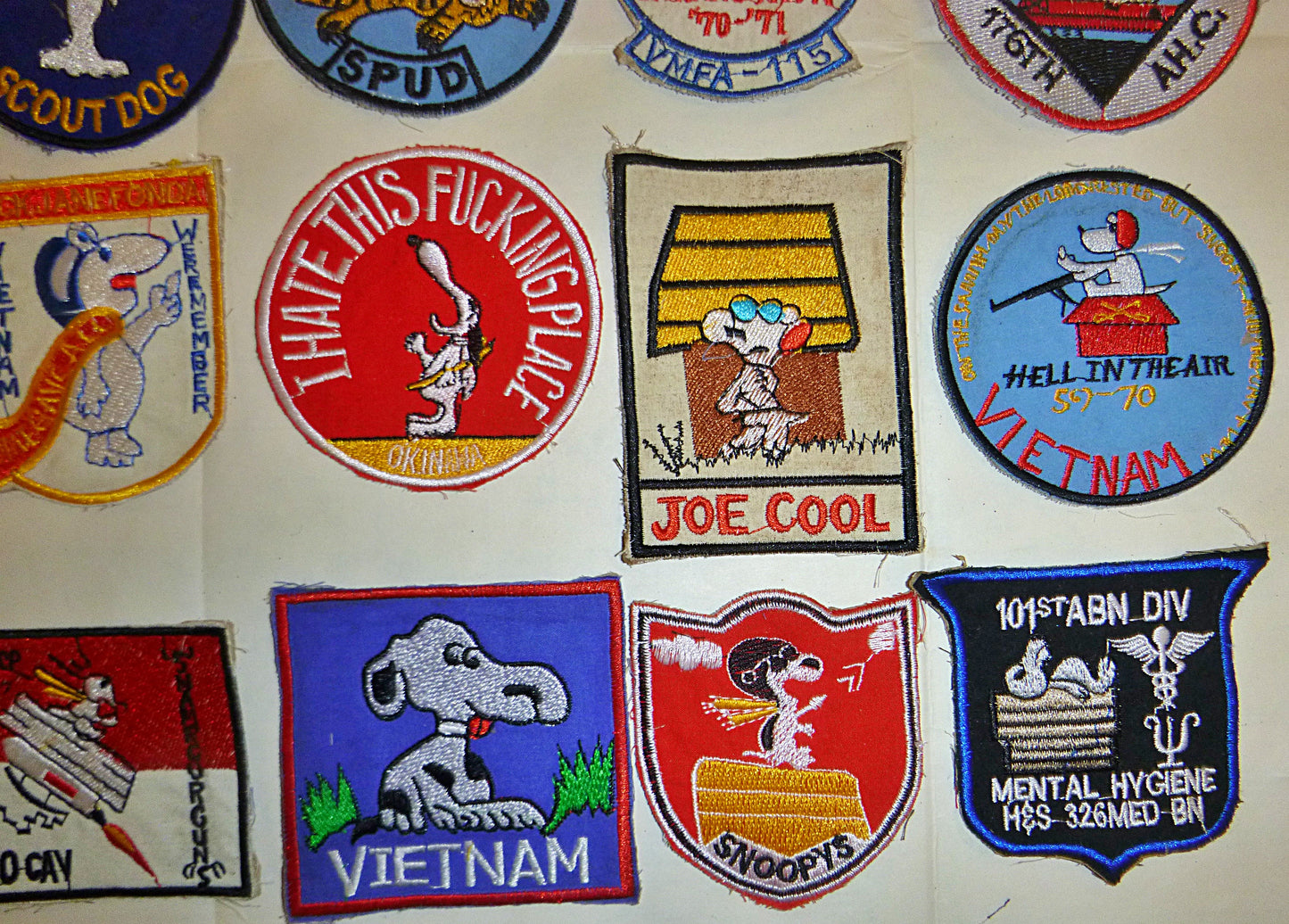 Rare - Lot of 35 Snoopy Patch / Patches – USAF - Recon - MACV-SOG - Vietnam War