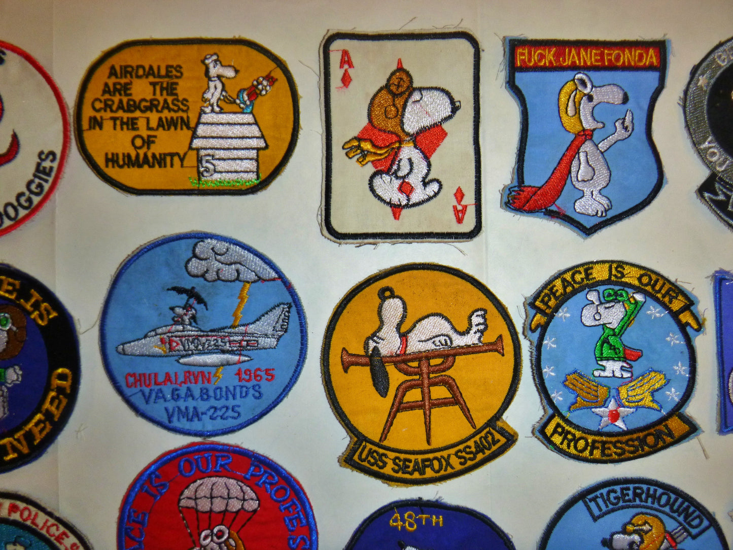 Rare - Lot of 35 Snoopy Patch / Patches – USAF - Recon - MACV-SOG - Vietnam War
