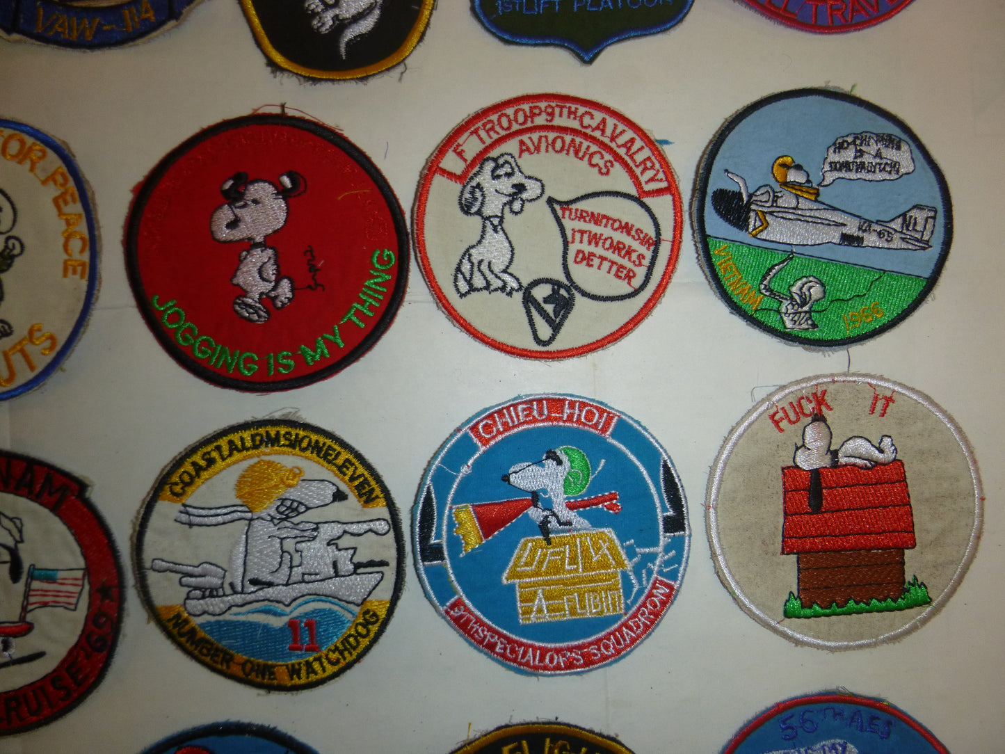 Rare - Lot of 36 Snoopy Patch / Patches – USAF - Recon - MACV-SOG - Vietnam War