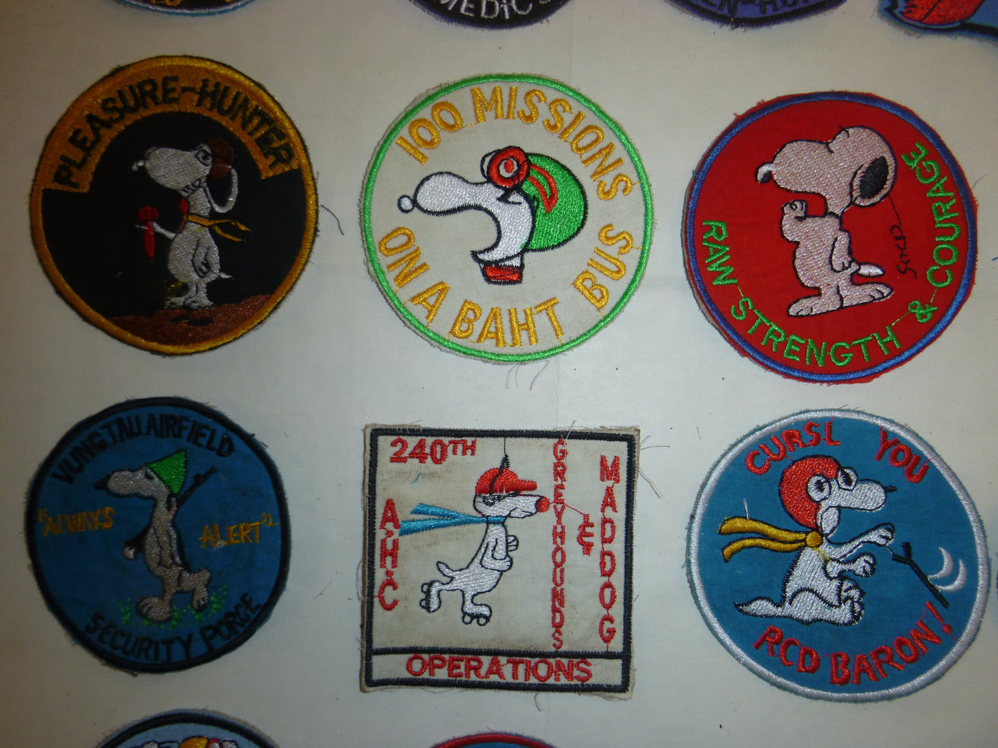 Rare - Lot of 36 Snoopy Patch / Patches – USAF - Recon - MACV-SOG - Vietnam War