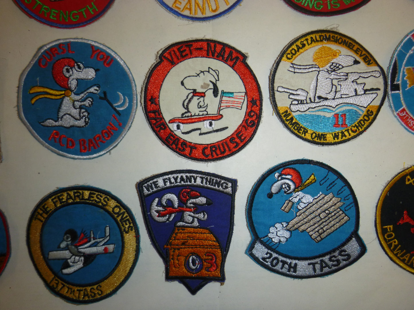 Rare - Lot of 36 Snoopy Patch / Patches – USAF - Recon - MACV-SOG - Vietnam War
