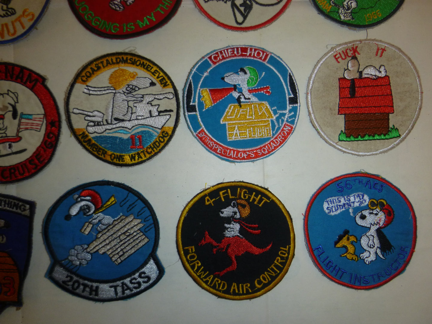 Rare - Lot of 36 Snoopy Patch / Patches – USAF - Recon - MACV-SOG - Vietnam War
