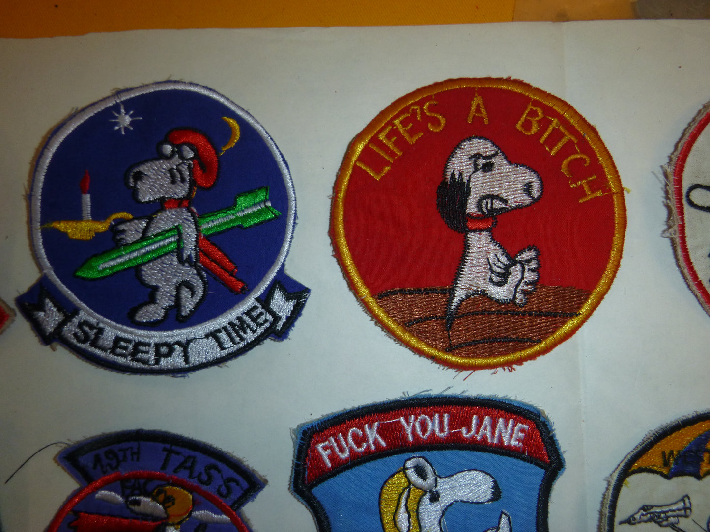 Rare - Lot of 36 Snoopy Patch / Patches – USAF - Recon - MACV-SOG - Vietnam War