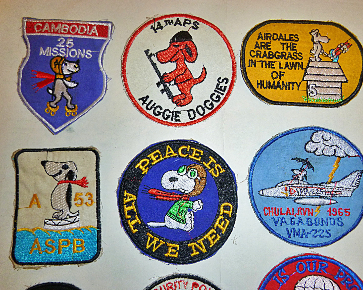 Rare - Lot of 35 Snoopy Patch / Patches – USAF - Recon - MACV-SOG - Vietnam War